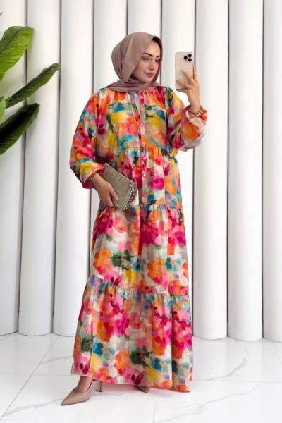 Aşikar Elbise Pembe