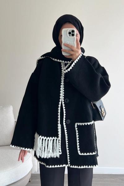 Atkılı Valor Hırka Siyah