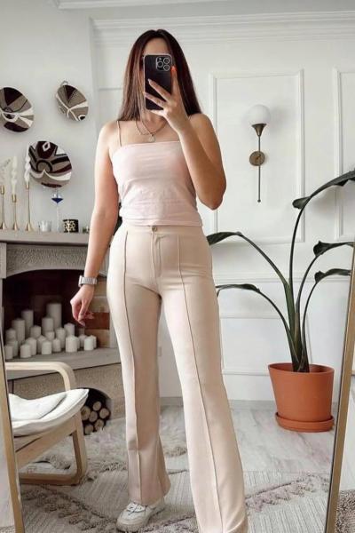 Çımalı Pantolon Bej