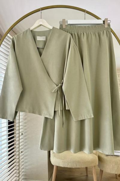 Etekli Keten Takım Haki