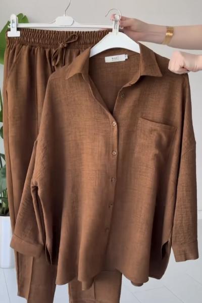 Keten Takım Kahverengi