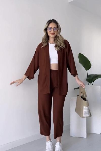 Kimono Takım Acı Kahve