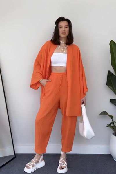 Kimono Takım Turuncu