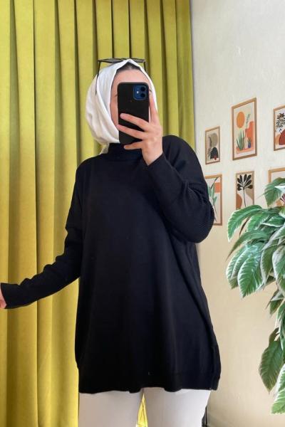 Salaş Triko Tunik Siyah
