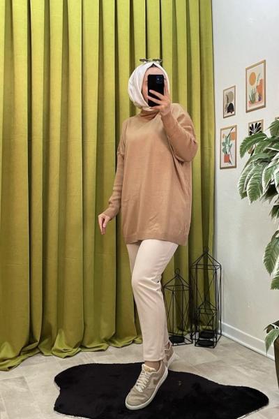 Salaş Triko Tunik Camel