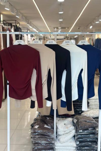 2 Adet Drapeli Bluz ( Renk ve Beden açıklamada belirtiniz ) Çoklu Renk