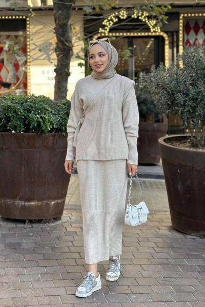 Efnan Elbise Bej